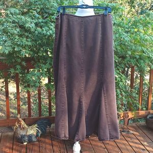 J. Jill Chocolate Brown Maxi Skirt
